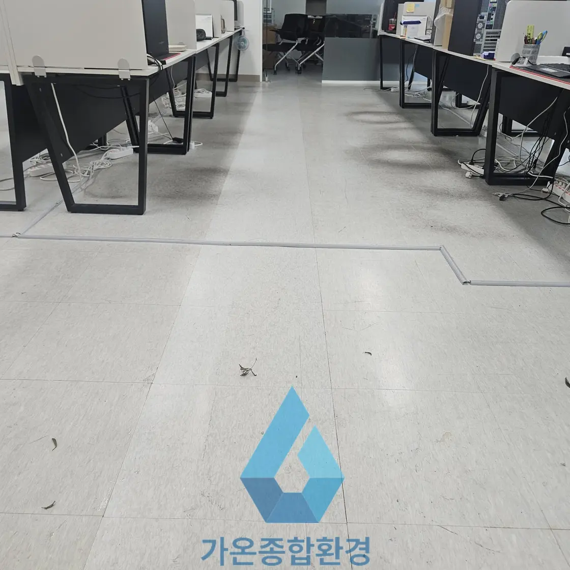성남 판교 사무실 바닥청소 코팅 전문 업체 - 시공 사진 2