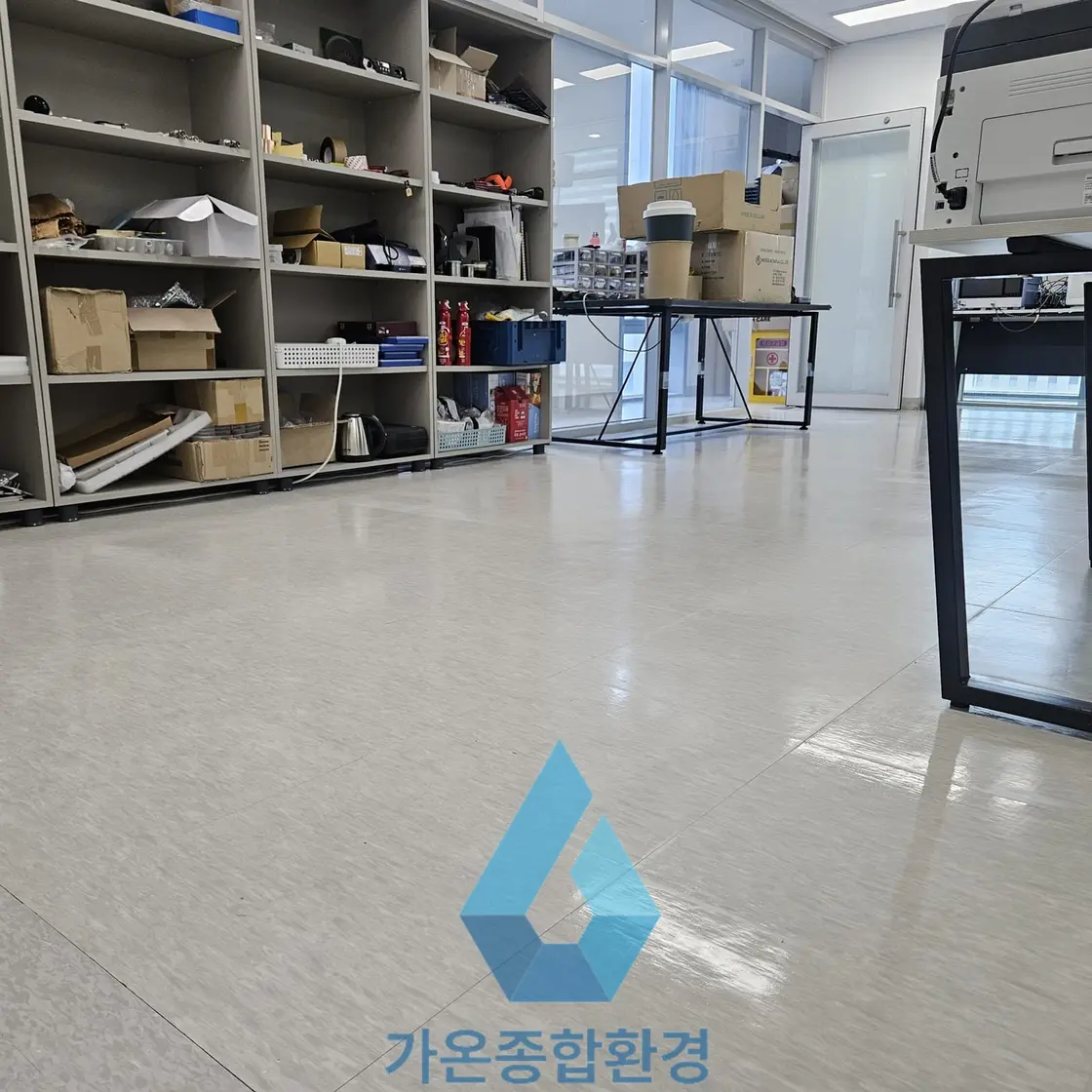 성남 판교 사무실 바닥청소 코팅 전문 업체 - 시공 사진 4